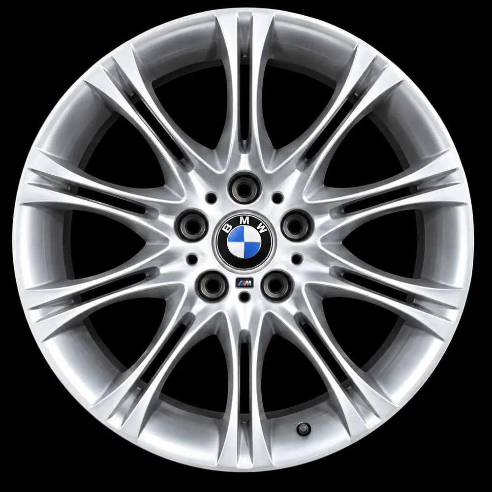 BMW-Felge Style 135M: zehn Paare schmaler Doppelspeichen, frontal gesehen